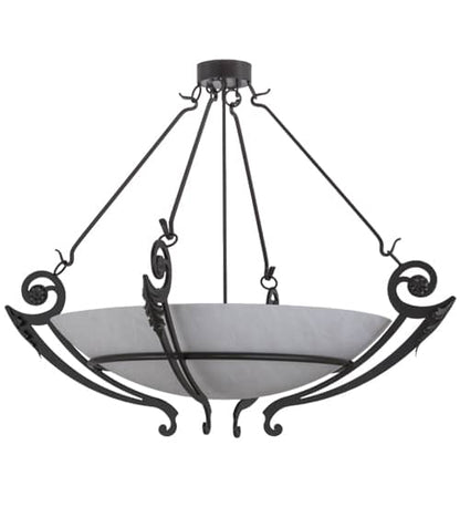 Ceres 6 Light 50" Wide Semi-Flush Bowl Ceiling Fixture - Timeless Bronze Finish