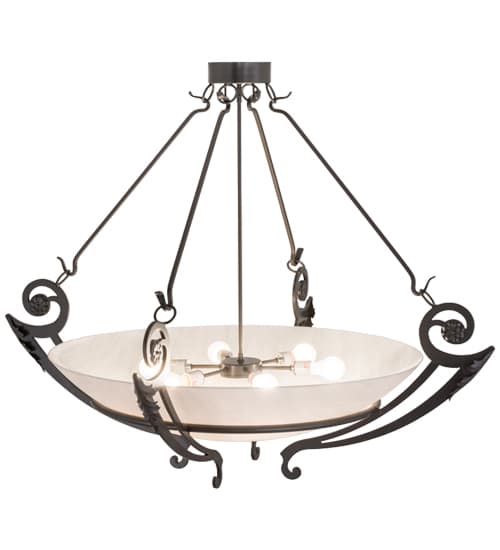 Ceres 6 Light 50" Wide Semi-Flush Bowl Ceiling Fixture - Timeless Bronze Finish