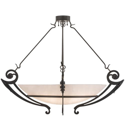 Ceres 6 Light 50" Wide Semi-Flush Bowl Ceiling Fixture - Timeless Bronze Finish