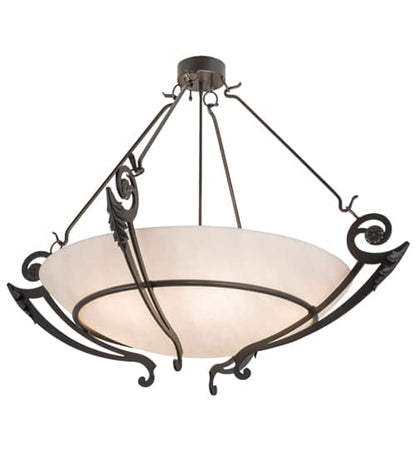 Ceres 6 Light 50" Wide Semi-Flush Bowl Ceiling Fixture - Timeless Bronze Finish