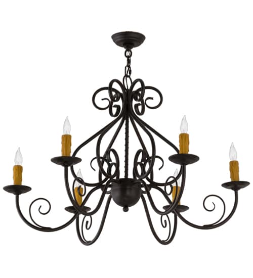 Jenna 6 Light 36" Wide Taper Candle Style Chandelier