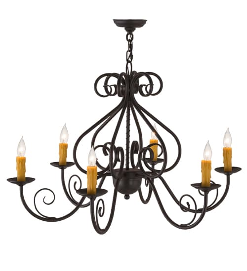 Jenna 6 Light 36" Wide Taper Candle Style Chandelier