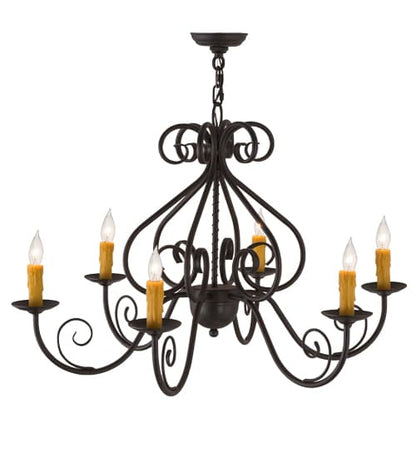 Jenna 6 Light 36" Wide Taper Candle Style Chandelier