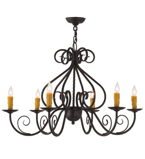 Jenna 6 Light 36" Wide Taper Candle Style Chandelier