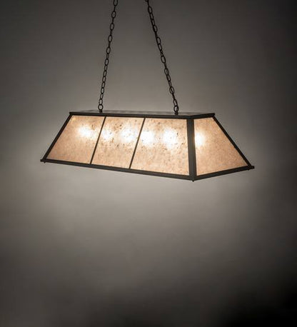 Tri-Panel 6 Light 17" Wide Linear Pendant