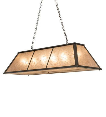 Tri-Panel 6 Light 17" Wide Linear Pendant
