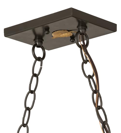 Tri-Panel 6 Light 17" Wide Linear Pendant