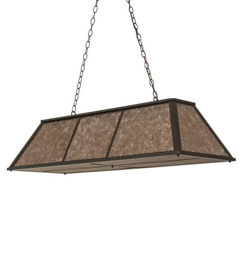 Tri-Panel 6 Light 17" Wide Linear Pendant