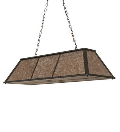 Tri-Panel 6 Light 17" Wide Linear Pendant