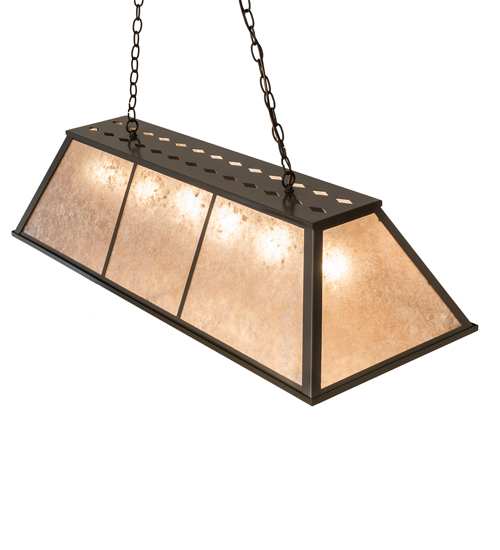 Tri-Panel 6 Light 17" Wide Linear Pendant