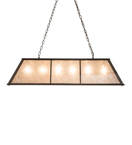 Tri-Panel 6 Light 17" Wide Linear Pendant