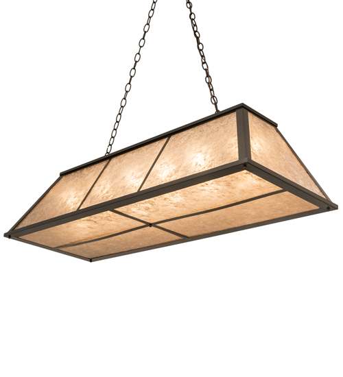 Tri-Panel 6 Light 17" Wide Linear Pendant