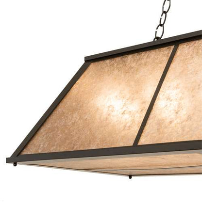 Tri-Panel 6 Light 17" Wide Linear Pendant