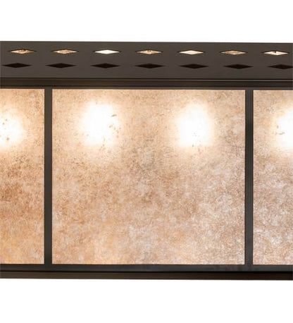 Tri-Panel 6 Light 17" Wide Linear Pendant