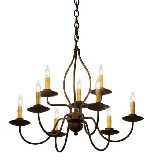 Earl 9 Light 28" Wide Taper Candle Style Chandelier