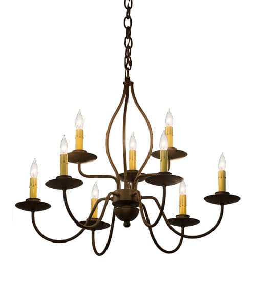 Earl 9 Light 28" Wide Taper Candle Style Chandelier