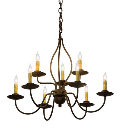 Earl 9 Light 28" Wide Taper Candle Style Chandelier