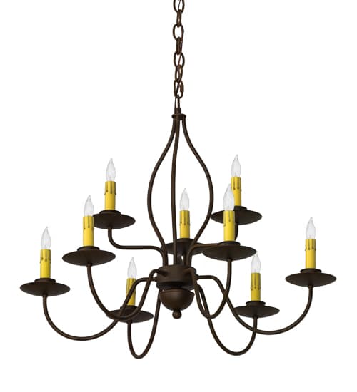 Earl 9 Light 28" Wide Taper Candle Style Chandelier