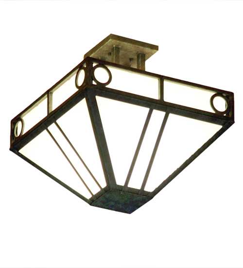 Mission Chic 4 Light 18" Wide Semi-Flush Ceiling Fixture