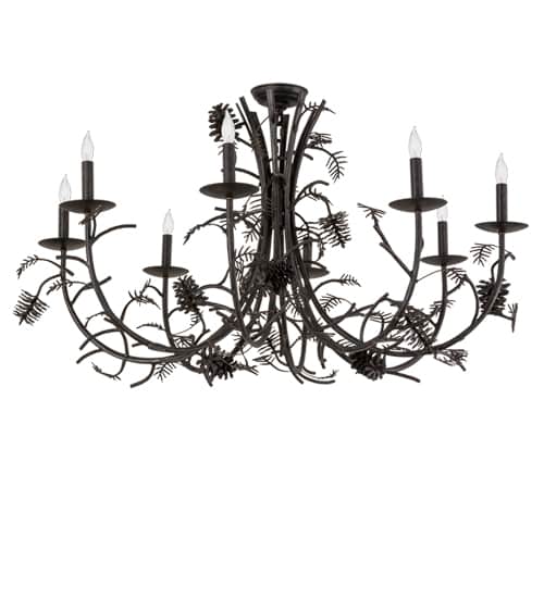 Pinecone 8 Light 42" Wide Semi-flush Ceiling Fixture