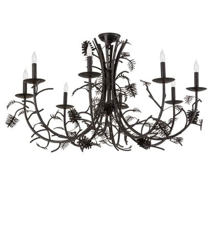Pinecone 8 Light 42" Wide Semi-flush Ceiling Fixture