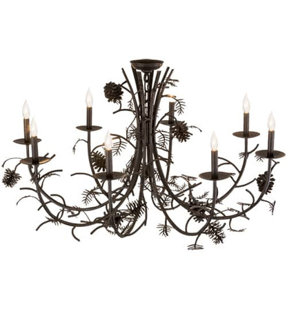 Pinecone 8 Light 42" Wide Semi-flush Ceiling Fixture
