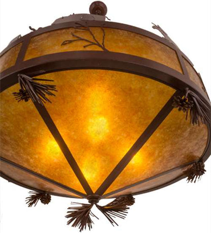 High Plains Rider and The Herd 5 Light 36" Wide Pendant