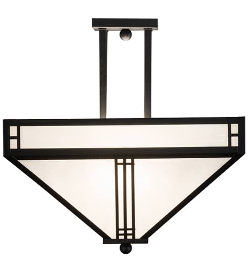 Prairie Loft 4 Light 26" Wide Semi-Flush Ceiling Fixture - Textured Black Finish
