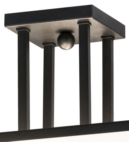 Prairie Loft 4 Light 26" Wide Semi-Flush Ceiling Fixture - Textured Black Finish