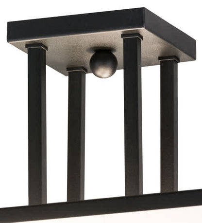 Prairie Loft 4 Light 26" Wide Semi-Flush Ceiling Fixture - Textured Black Finish