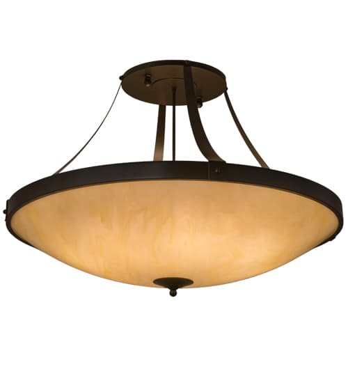 Urban 8 Light 43" Wide Semi-Flush Bowl Ceiling Fixture - Timeless Bronze Finish