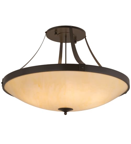 Urban 8 Light 43" Wide Semi-Flush Bowl Ceiling Fixture - Timeless Bronze Finish