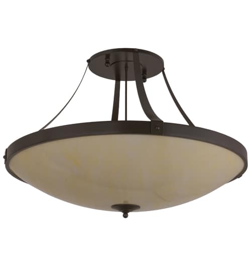 Urban 8 Light 43" Wide Semi-Flush Bowl Ceiling Fixture - Timeless Bronze Finish