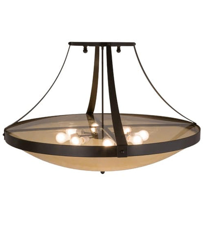 Urban 8 Light 43" Wide Semi-Flush Bowl Ceiling Fixture - Timeless Bronze Finish