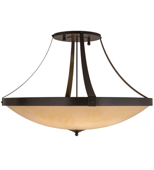 Urban 8 Light 43" Wide Semi-Flush Bowl Ceiling Fixture - Timeless Bronze Finish