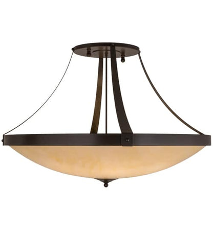 Urban 8 Light 43" Wide Semi-Flush Bowl Ceiling Fixture - Timeless Bronze Finish