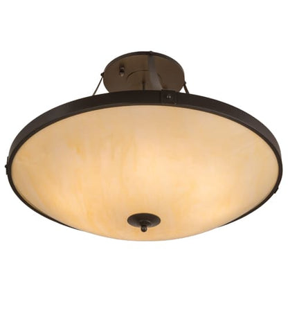 Urban 8 Light 43" Wide Semi-Flush Bowl Ceiling Fixture - Timeless Bronze Finish