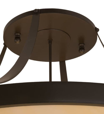 Urban 8 Light 43" Wide Semi-Flush Bowl Ceiling Fixture - Timeless Bronze Finish