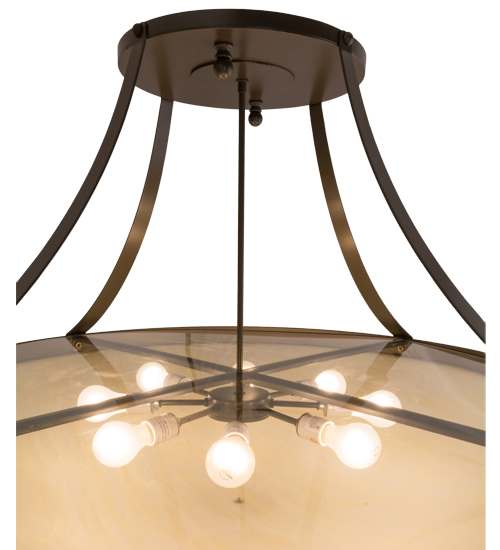 Urban 8 Light 43" Wide Semi-Flush Bowl Ceiling Fixture - Timeless Bronze Finish