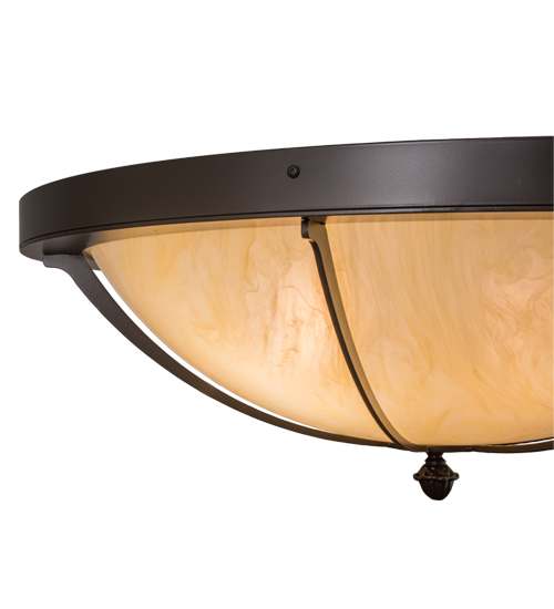 Dominga 6 Light 30" Wide Flush Mount Bowl Ceiling Fixture - Timeless Bronze Finish