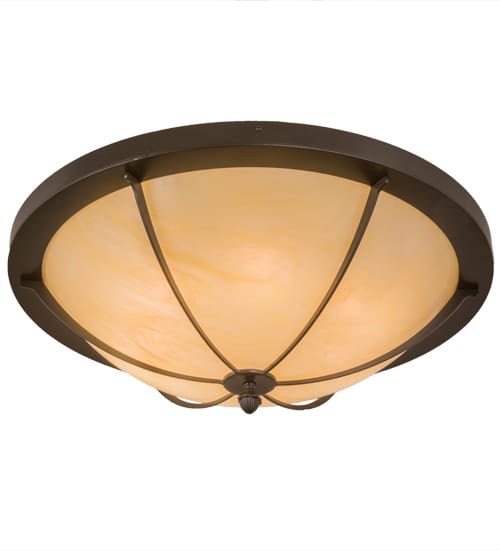 Dominga 6 Light 30" Wide Flush Mount Bowl Ceiling Fixture - Timeless Bronze Finish