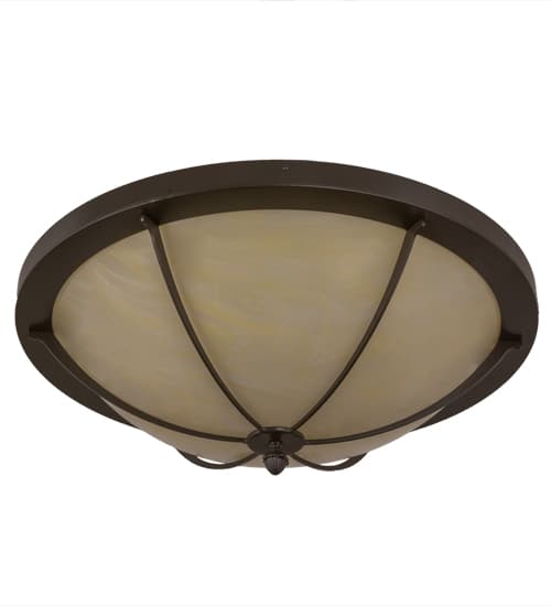 Dominga 6 Light 30" Wide Flush Mount Bowl Ceiling Fixture - Timeless Bronze Finish