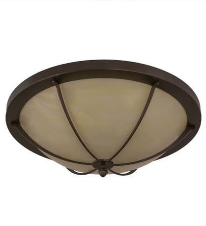 Dominga 6 Light 30" Wide Flush Mount Bowl Ceiling Fixture - Timeless Bronze Finish