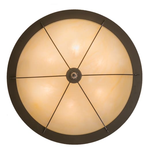 Dominga 6 Light 30" Wide Flush Mount Bowl Ceiling Fixture - Timeless Bronze Finish