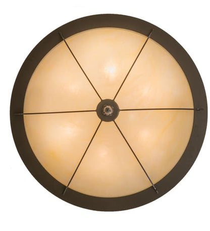 Dominga 6 Light 30" Wide Flush Mount Bowl Ceiling Fixture - Timeless Bronze Finish
