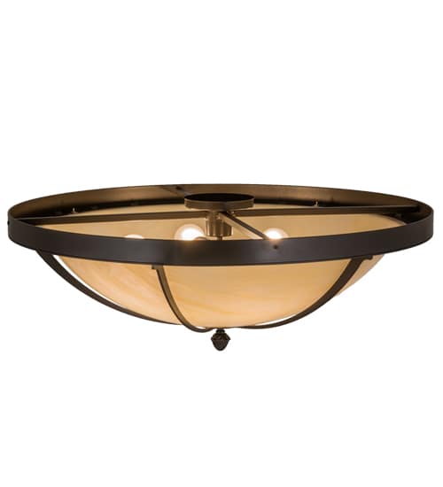 Dominga 6 Light 30" Wide Flush Mount Bowl Ceiling Fixture - Timeless Bronze Finish