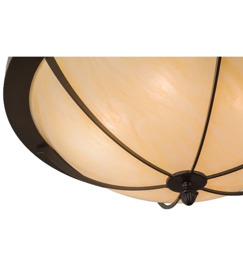 Dominga 6 Light 30" Wide Flush Mount Bowl Ceiling Fixture - Timeless Bronze Finish