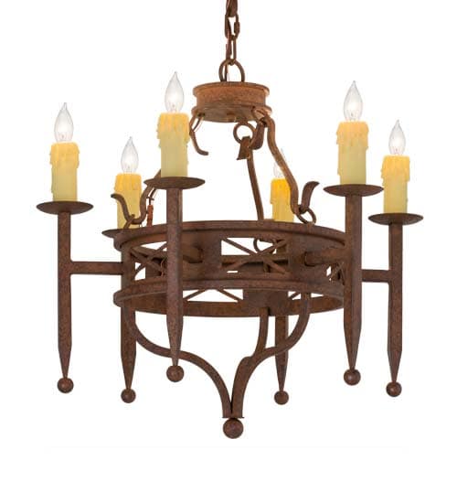 Jasmine 6 Light 24" Wide Taper Candle Style Chandelier