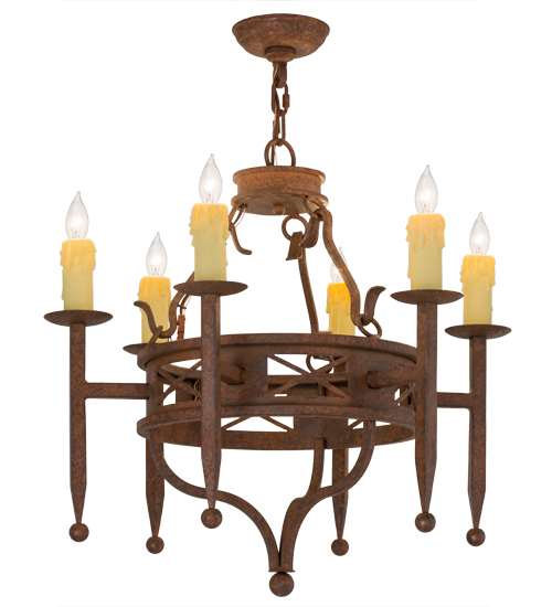 Jasmine 6 Light 24" Wide Taper Candle Style Chandelier