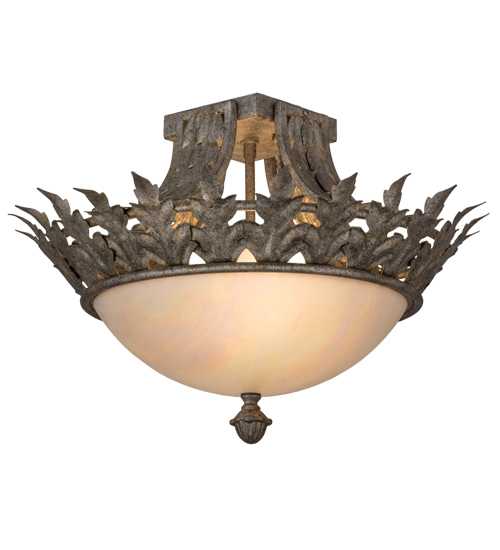 Hampton 2 Light 16" Wide Semi-Flush Bowl Ceiling Fixture